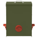 vidaXL Csirke etető Olajzöld 32,5 x 20,5 x 43 cm