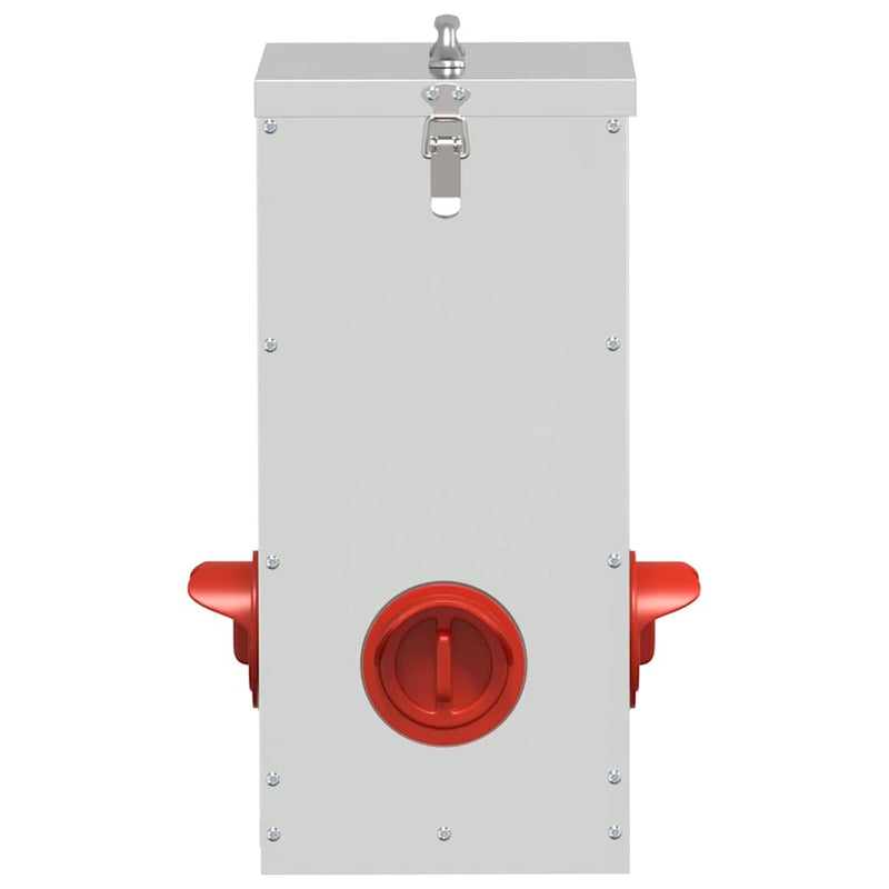 vidaXL Csirke etető Ezüst 32,5 x 20,5 x 43 cm Horganyzott acél