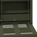 vidaXL Csirke Treadle Etető Olajzöld 25 x 42 x 40 cm