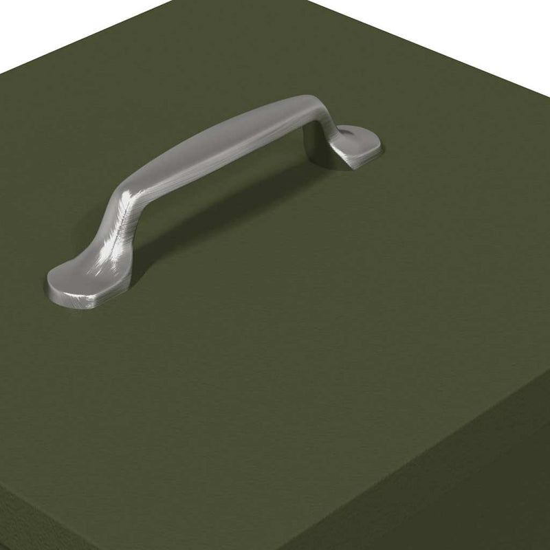 vidaXL Csirke Treadle Etető Olajzöld 25 x 42 x 40 cm