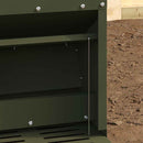 vidaXL Csirke Treadle Etető Olajzöld 25 x 42 x 40 cm