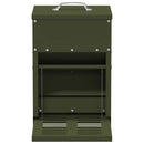 vidaXL Csirke Treadle Etető Olajzöld 25 x 42 x 40 cm