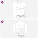 vidaXL Csirke Treadle Etető Ezüst 25 x 42 x 40 cm Horganyzott acél