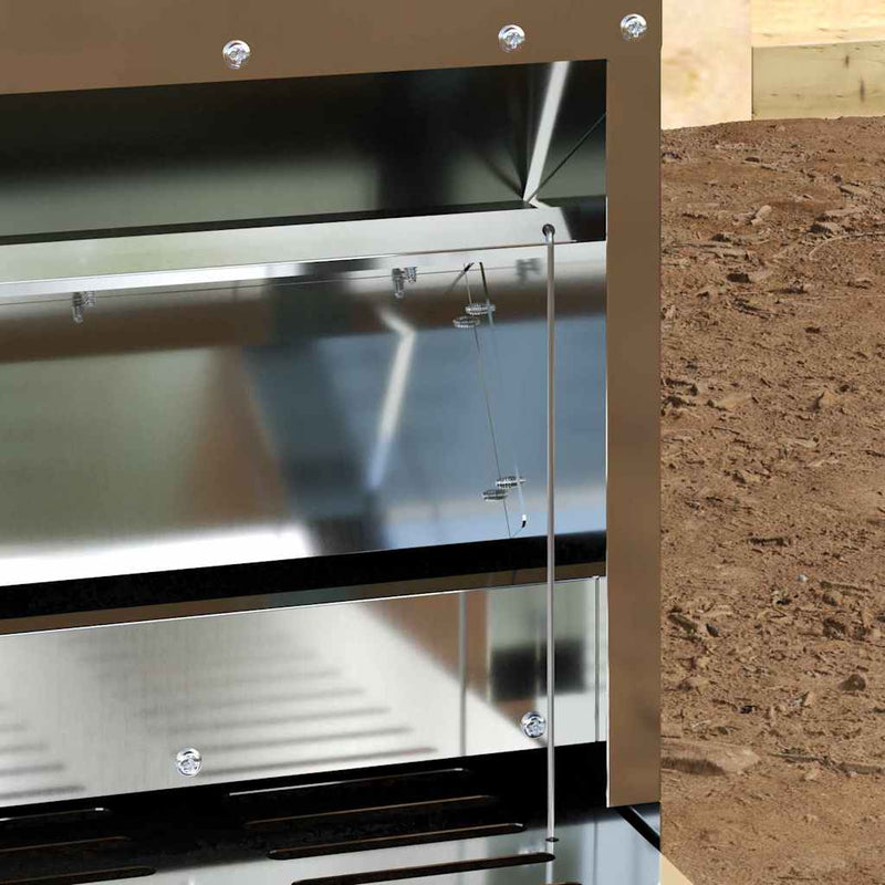 vidaXL Csirke Treadle Etető Ezüst 25 x 42 x 40 cm Horganyzott acél