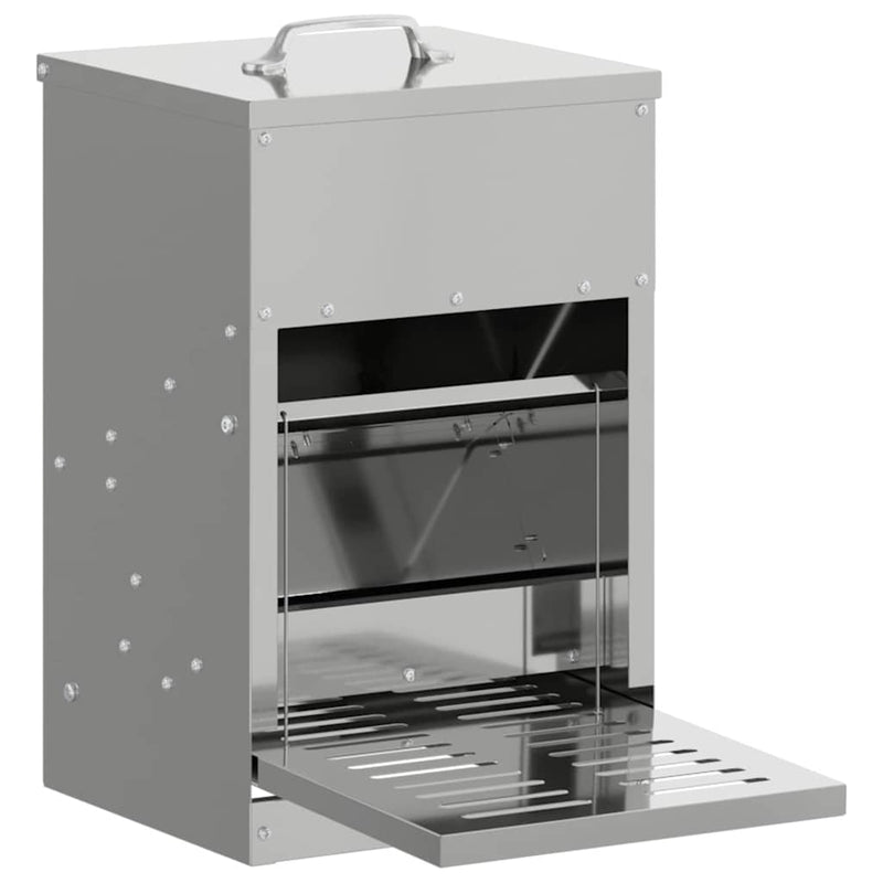 vidaXL Csirke Treadle Etető Ezüst 25 x 42 x 40 cm Horganyzott acél