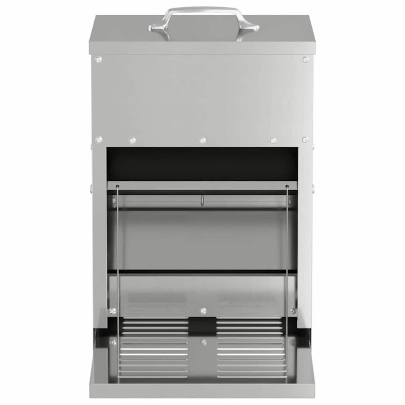 vidaXL Csirke Treadle Etető Ezüst 25 x 42 x 40 cm Horganyzott acél