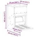 vidaXL Csirke Treadle Etető Ezüst 25 x 42 x 40 cm Horganyzott acél