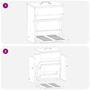 vidaXL Csirke Treadle Etető Fekete 25 x 42 x 40 cm