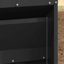 vidaXL Csirke Treadle Etető Fekete 25 x 42 x 40 cm