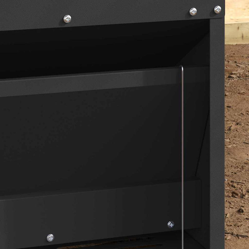 vidaXL Csirke Treadle Etető Fekete 25 x 42 x 40 cm