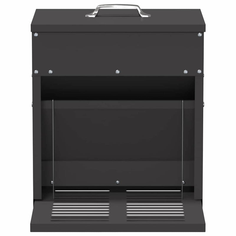 vidaXL Csirke Treadle Etető Fekete 25 x 42 x 40 cm