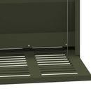 vidaXL Csirke Treadle Etető Olajzöld 25 x 42 x 40 cm