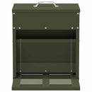 vidaXL Csirke Treadle Etető Olajzöld 25 x 42 x 40 cm