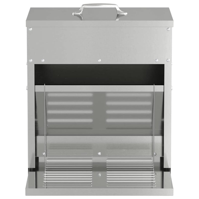 vidaXL Csirke Treadle Etető Ezüst 25 x 42 x 40 cm Horganyzott acél