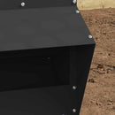 vidaXL Csirke etető Fekete 20 x 25 x 35 cm Hidegen Hengerelt Acél