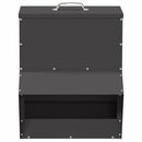 vidaXL Csirke etető Fekete 20 x 25 x 35 cm Hidegen Hengerelt Acél