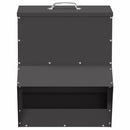 vidaXL Csirke etető Fekete 20 x 25 x 35 cm Hidegen Hengerelt Acél