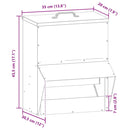 vidaXL Csirke etető Fekete 20 x 25 x 35 cm Hidegen Hengerelt Acél