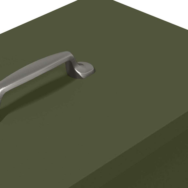 vidaXL Csirke etető Olajzöld 20 x 25 x 35 cm Hidegen Hengerelt Acél