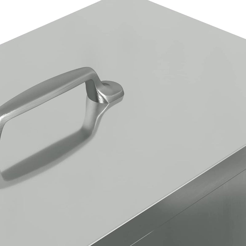 vidaXL Csirke etető Ezüst 20 x 25 x 35 cm Horganyzott acél