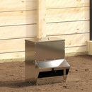 vidaXL Csirke etető Ezüst 20 x 25 x 35 cm Horganyzott acél
