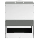 vidaXL Csirke etető Ezüst 20 x 25 x 35 cm Horganyzott acél