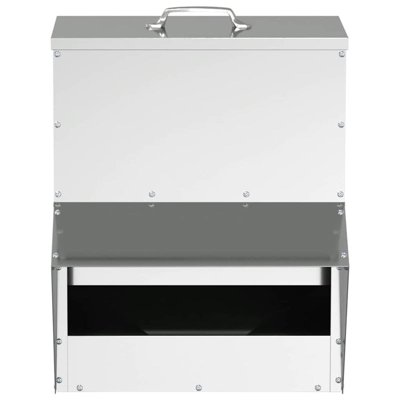 vidaXL Csirke etető Ezüst 20 x 25 x 35 cm Horganyzott acél