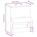 vidaXL Csirke etető Ezüst 20 x 25 x 35 cm Horganyzott acél