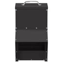 vidaXL Csirke etető Fekete 20 x 25 x 35 cm Hidegen Hengerelt Acél