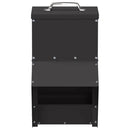 vidaXL Csirke etető Fekete 20 x 25 x 35 cm Hidegen Hengerelt Acél
