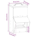 vidaXL Csirke etető Fekete 20 x 25 x 35 cm Hidegen Hengerelt Acél