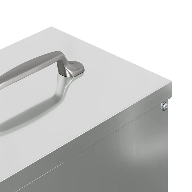 vidaXL Csirke etető Ezüst 20 x 25 x 35 cm Horganyzott acél