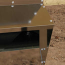 vidaXL Csirke etető Ezüst 20 x 25 x 35 cm Horganyzott acél