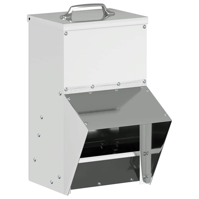 vidaXL Csirke etető Ezüst 20 x 25 x 35 cm Horganyzott acél