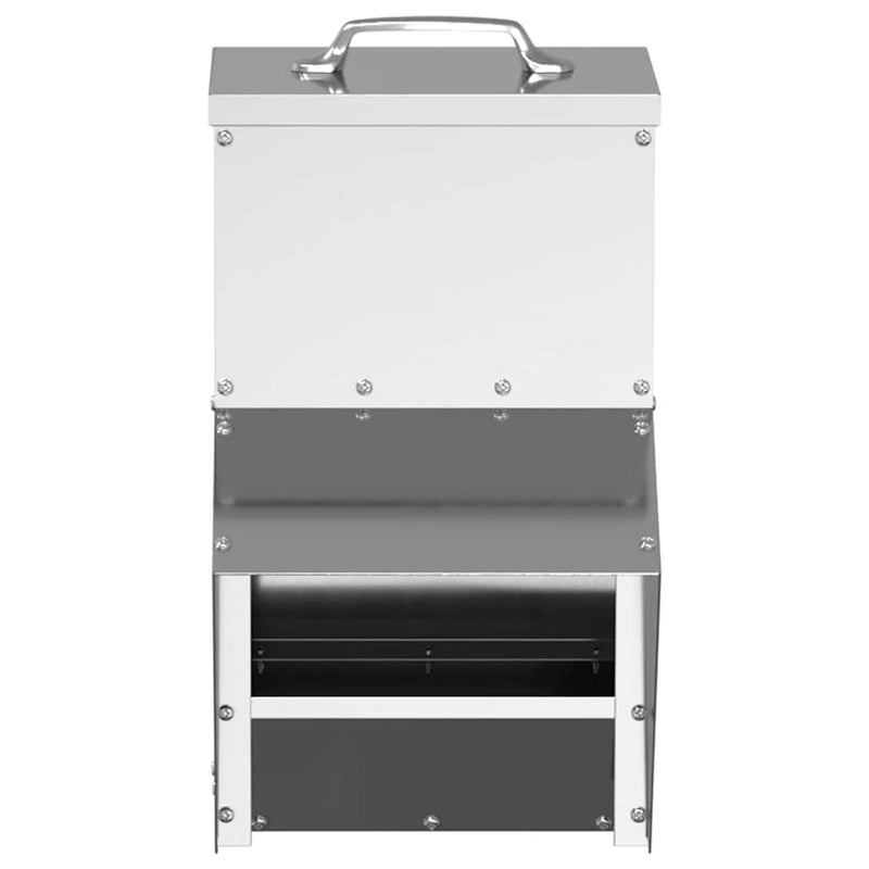 vidaXL Csirke etető Ezüst 20 x 25 x 35 cm Horganyzott acél