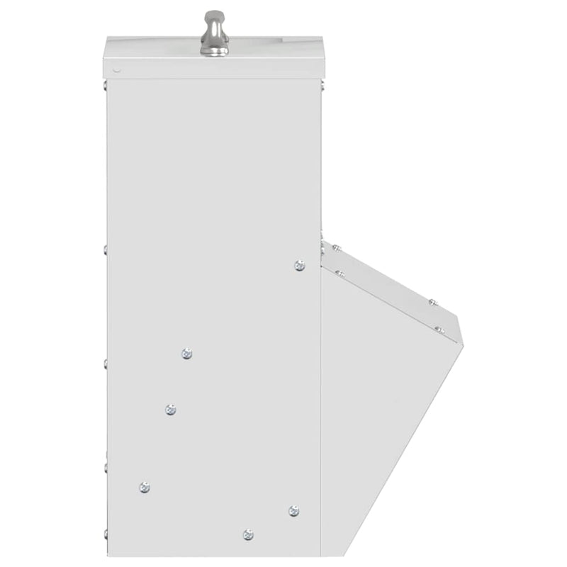 vidaXL Csirke etető Ezüst 20 x 25 x 35 cm Horganyzott acél