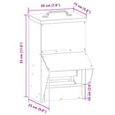 vidaXL Csirke etető Ezüst 20 x 25 x 35 cm Horganyzott acél