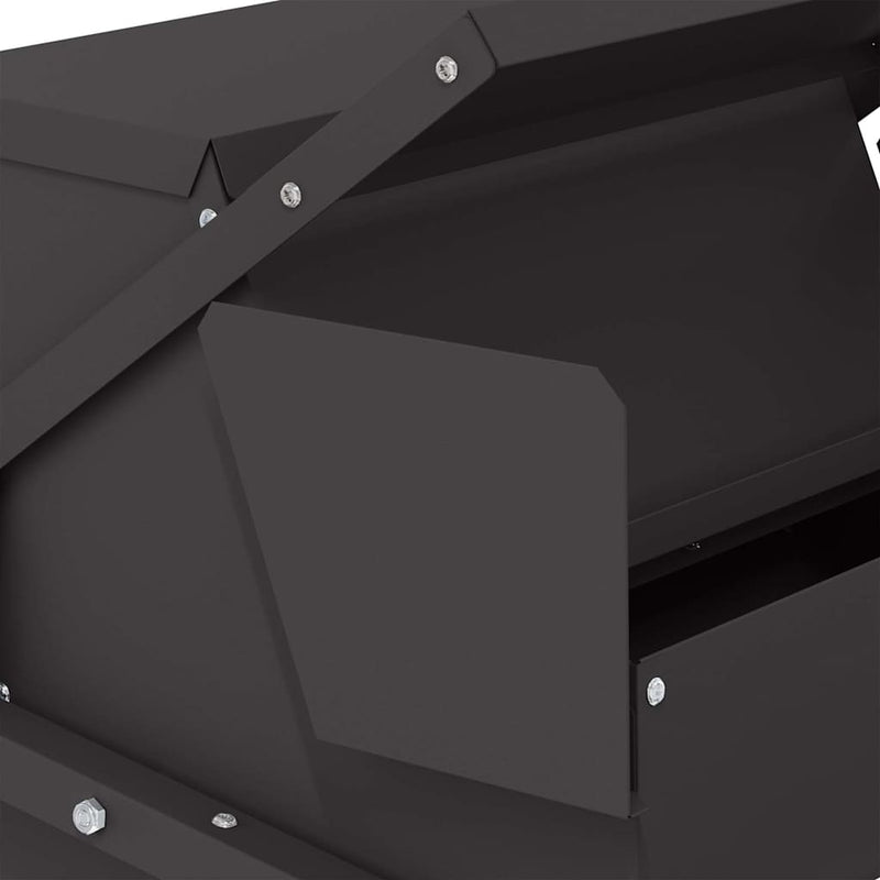 vidaXL Csirke Treadle Etető Fekete 50 x 40 x 29 cm