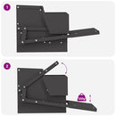 vidaXL Csirke Treadle Etető Fekete 50 x 40 x 29 cm