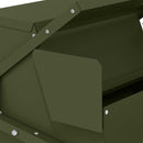 vidaXL Csirke Treadle Etető Olajzöld 50 x 40 x 29 cm