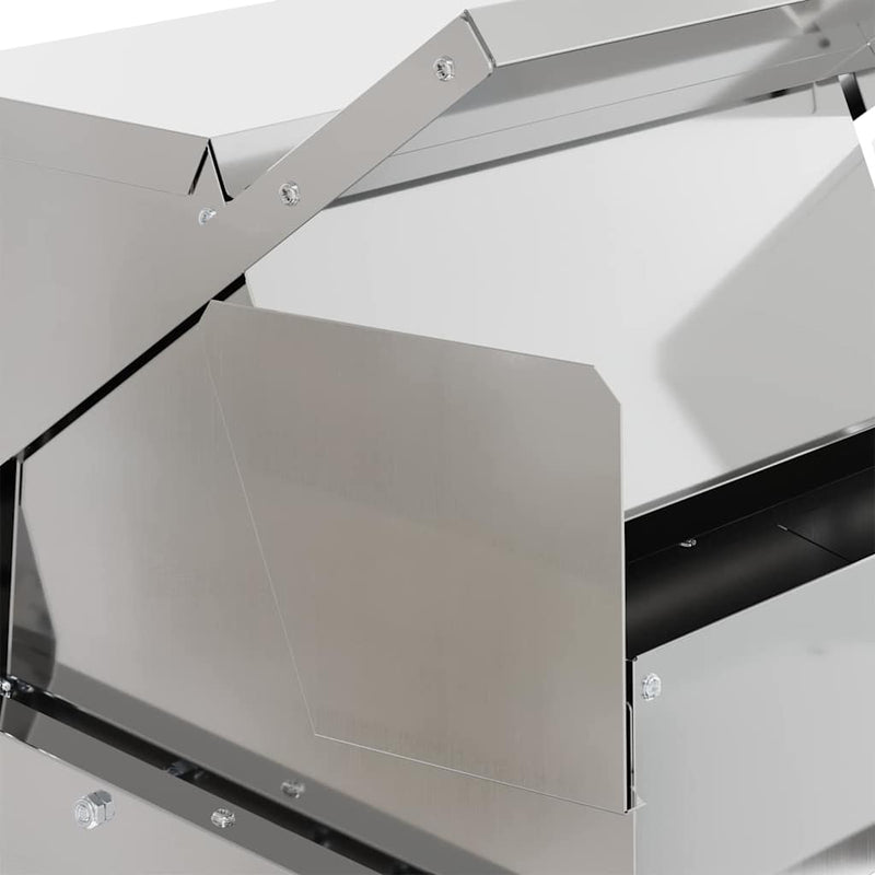 vidaXL Csirke Treadle Etető Ezüst 50 x 40 x 29 cm Horganyzott acél