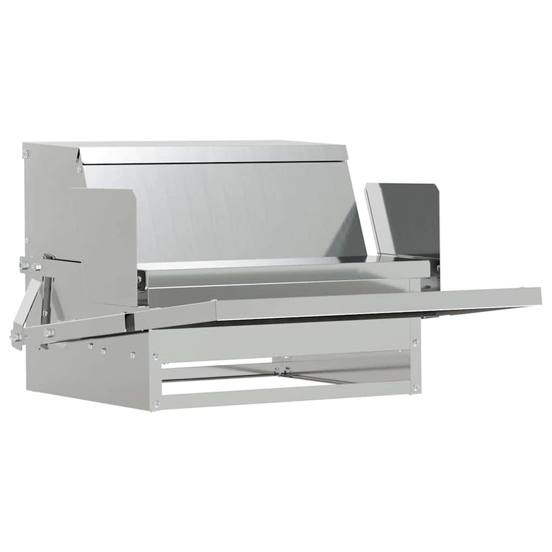 vidaXL Csirke Treadle Etető Ezüst 50 x 40 x 29 cm Horganyzott acél