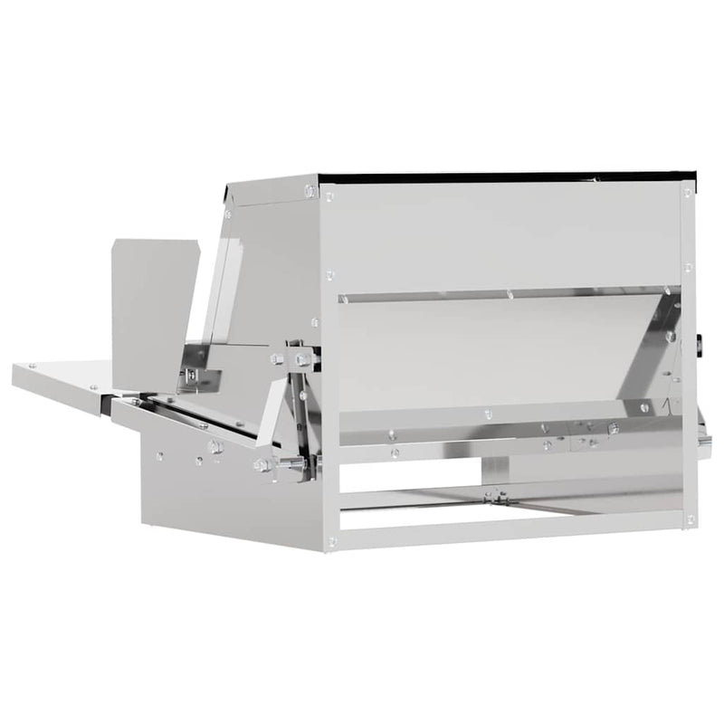 vidaXL Csirke Treadle Etető Ezüst 50 x 40 x 29 cm Horganyzott acél