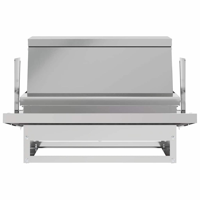 vidaXL Csirke Treadle Etető Ezüst 50 x 40 x 29 cm Horganyzott acél