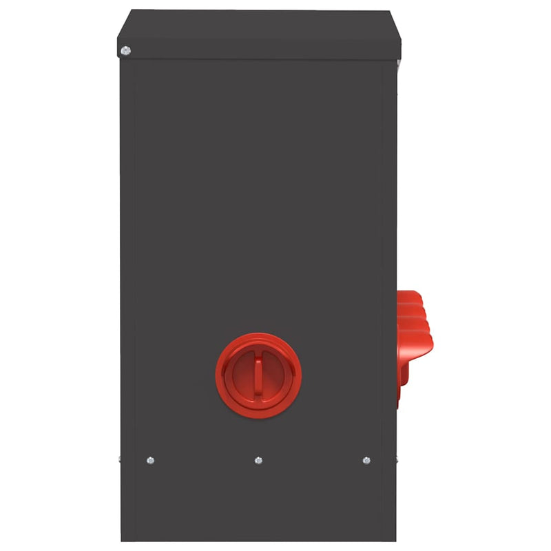 vidaXL Csirke etető 2 pcs Fekete 60.5 x 29 x 51 cm