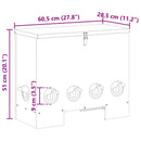 vidaXL Csirke etető 2 pcs Olajzöld 60,5 x 29 x 51 cm