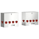 vidaXL Csirke etető 2 pcs Ezüst 60,5 x 29 x 51 cm Horganyzott acél