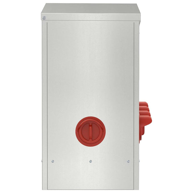 vidaXL Csirke etető 2 pcs Ezüst 60.5 x 29 x 51 cm Horganyzott acél