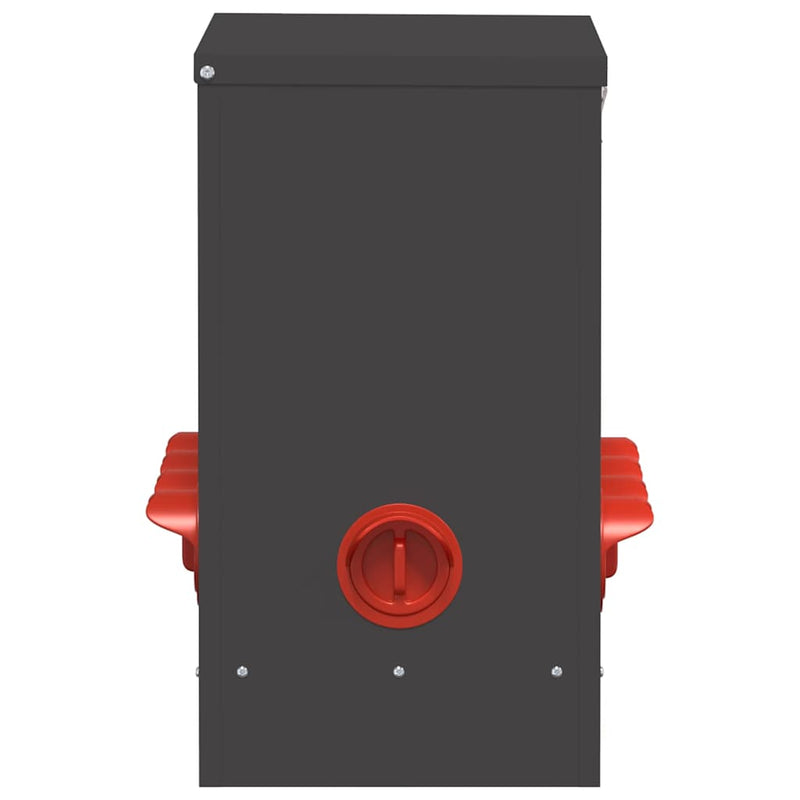 vidaXL Csirke etető 2 pcs Fekete 60.5 x 29 x 51 cm