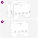 vidaXL Csirke etető 2 pcs Ezüst 60.5 x 29 x 51 cm Horganyzott acél